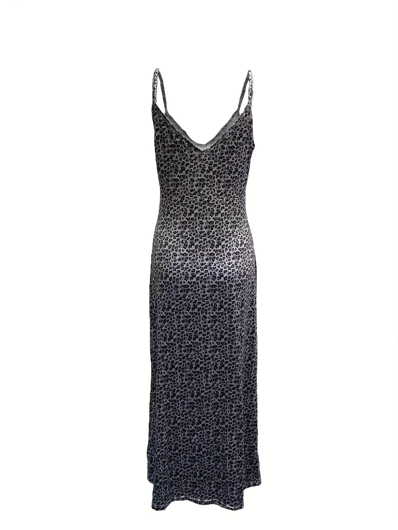  Leopard Butterfly Print Maxi Cami Dress