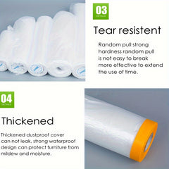 Furniture Dust-proof Masking Tape Plastic Drop Cloth