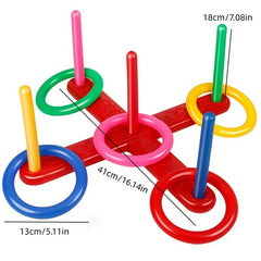 Colorful Parent Child Throwing Ring Set for Indoor & Outdoor Play