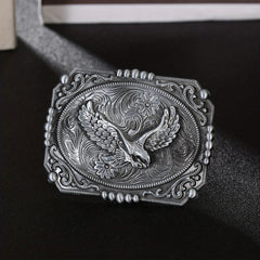 Western Cowboy Belt Buckle Eagle Carved Novelty Belt Accessories