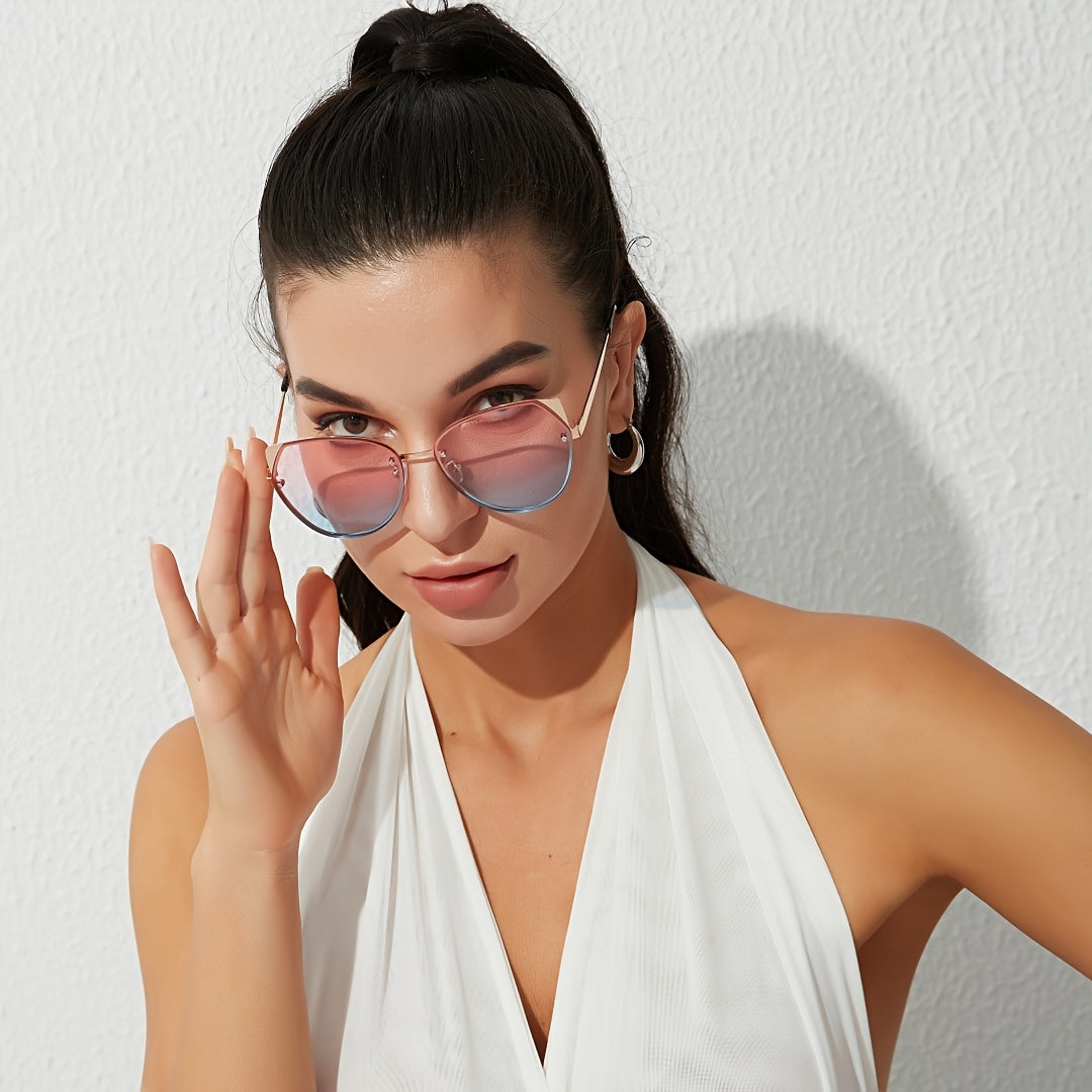 Cat Eye Ombre Lens Sunglasses UV400