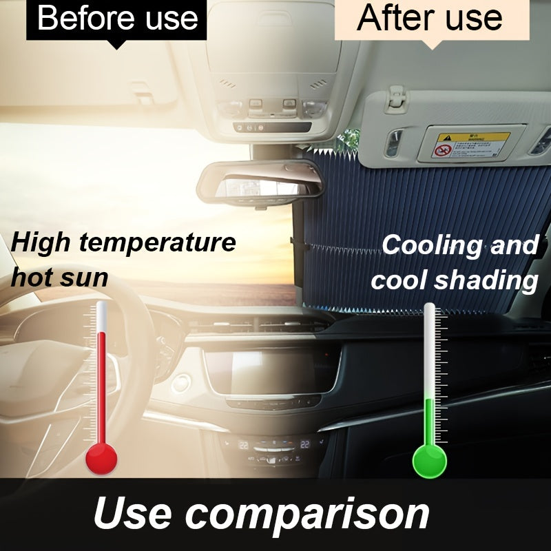 Retractable Car Sunshade Front Windshield Curtain