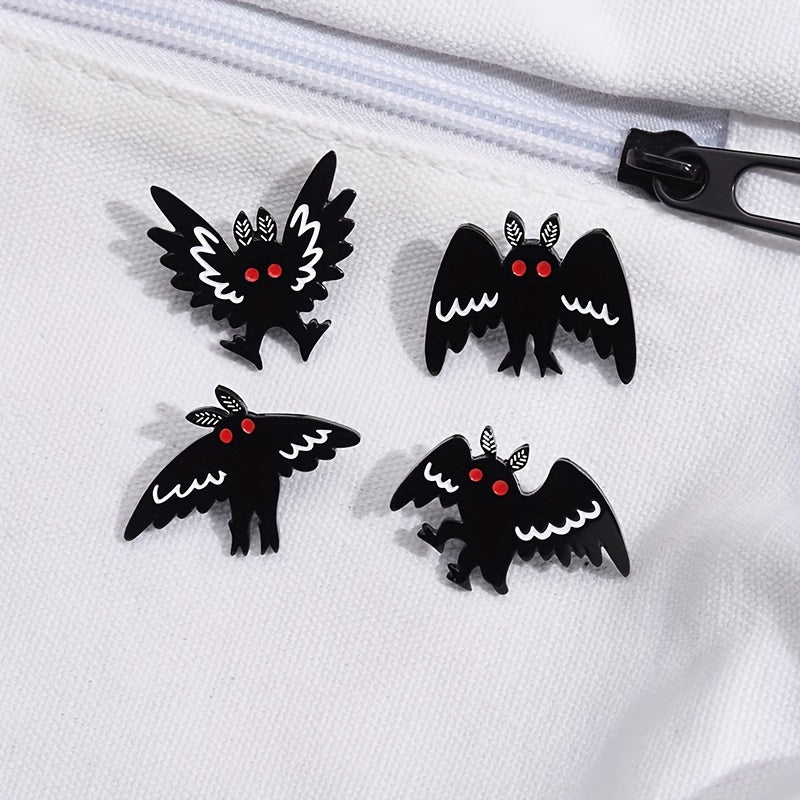 Punk Animal Bat Pins Classic Mothman Enamel Badges Heroism Series Brooches