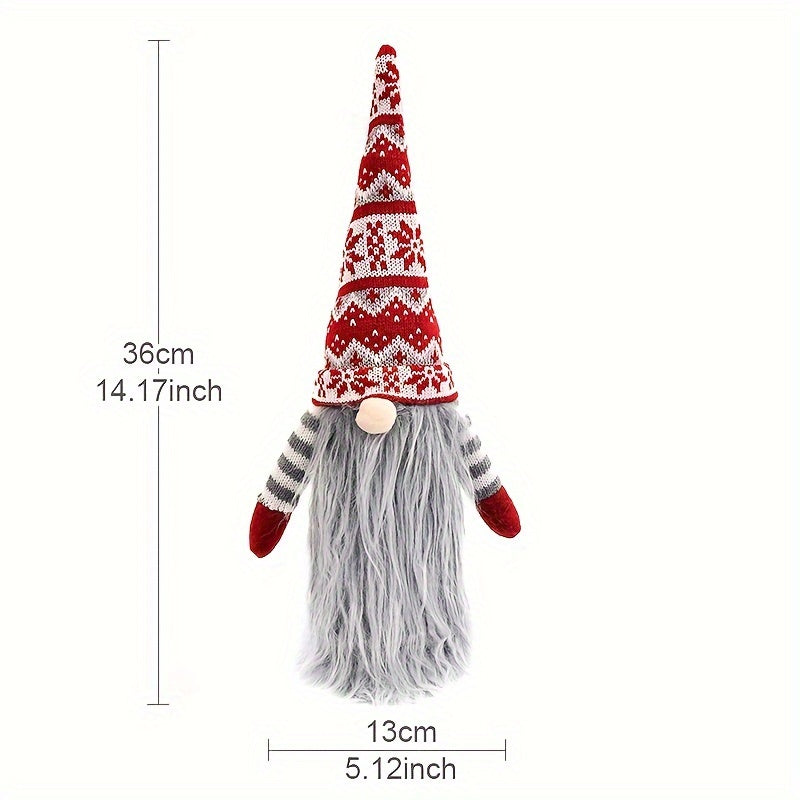 Christmas Wine Bottle Cover Gnome Faceless Doll Topper Bag