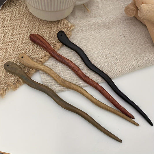 Vintage Wooden Hair Stick Minimalist Style Hair Accessories for Women