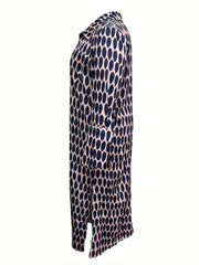  Women's V-Neck Long Sleeve Maxi Dress