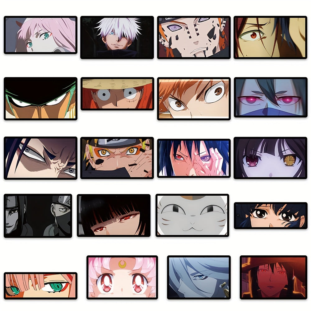 40pcs Anime Character Eyes Graffiti Stickers Waterproof DIY Decor