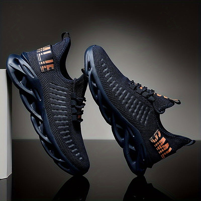 Men's Woven Knit Running Shoes Shock Absorption Non Slip