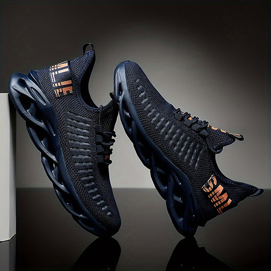 Men's Woven Knit Running Shoes Shock Absorption Non Slip