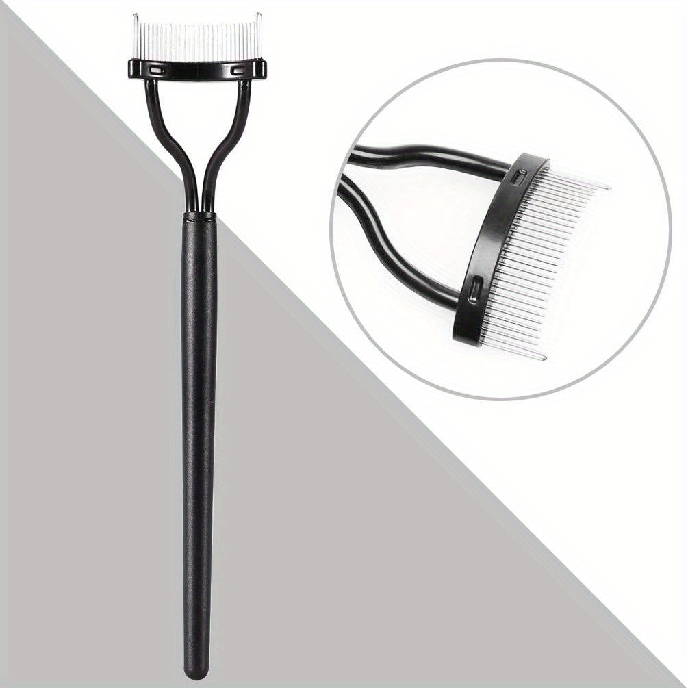 Metal Teeth Eyelash Comb Makeup Mascara Applicator