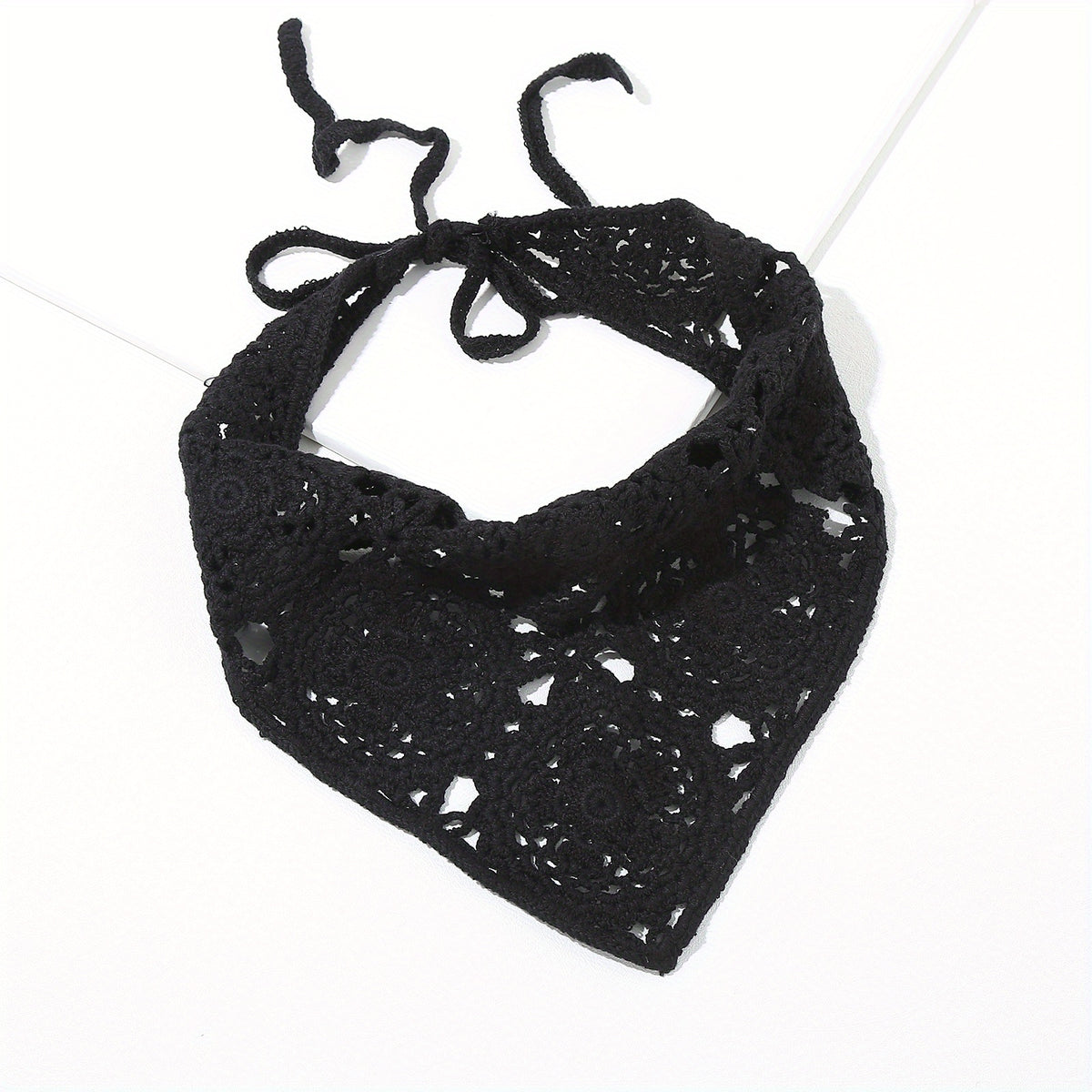 Boho Crochet Triangle Bandana Headband Hair Accessory