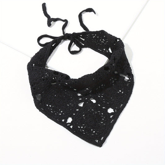Boho Crochet Triangle Bandana Headband Hair Accessory