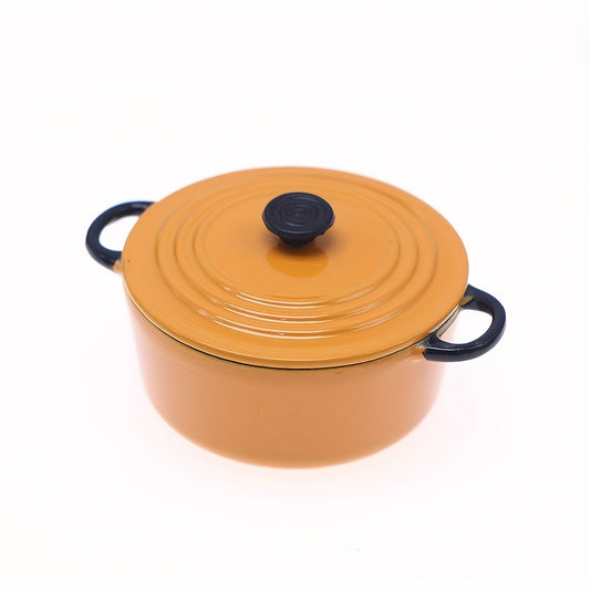 Dollhouse Double Handle Pot Model Metal Kitchen Scene Prop DIY Decor