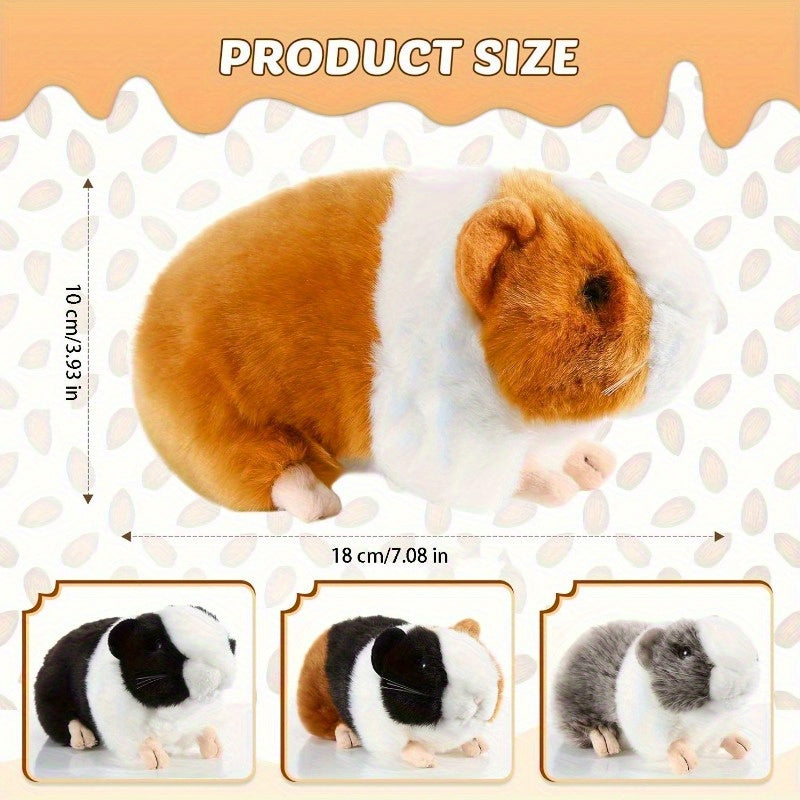LAICOMEIN Realistic Guinea Pig Plush Toy Soft Short Plush Mixed Colors