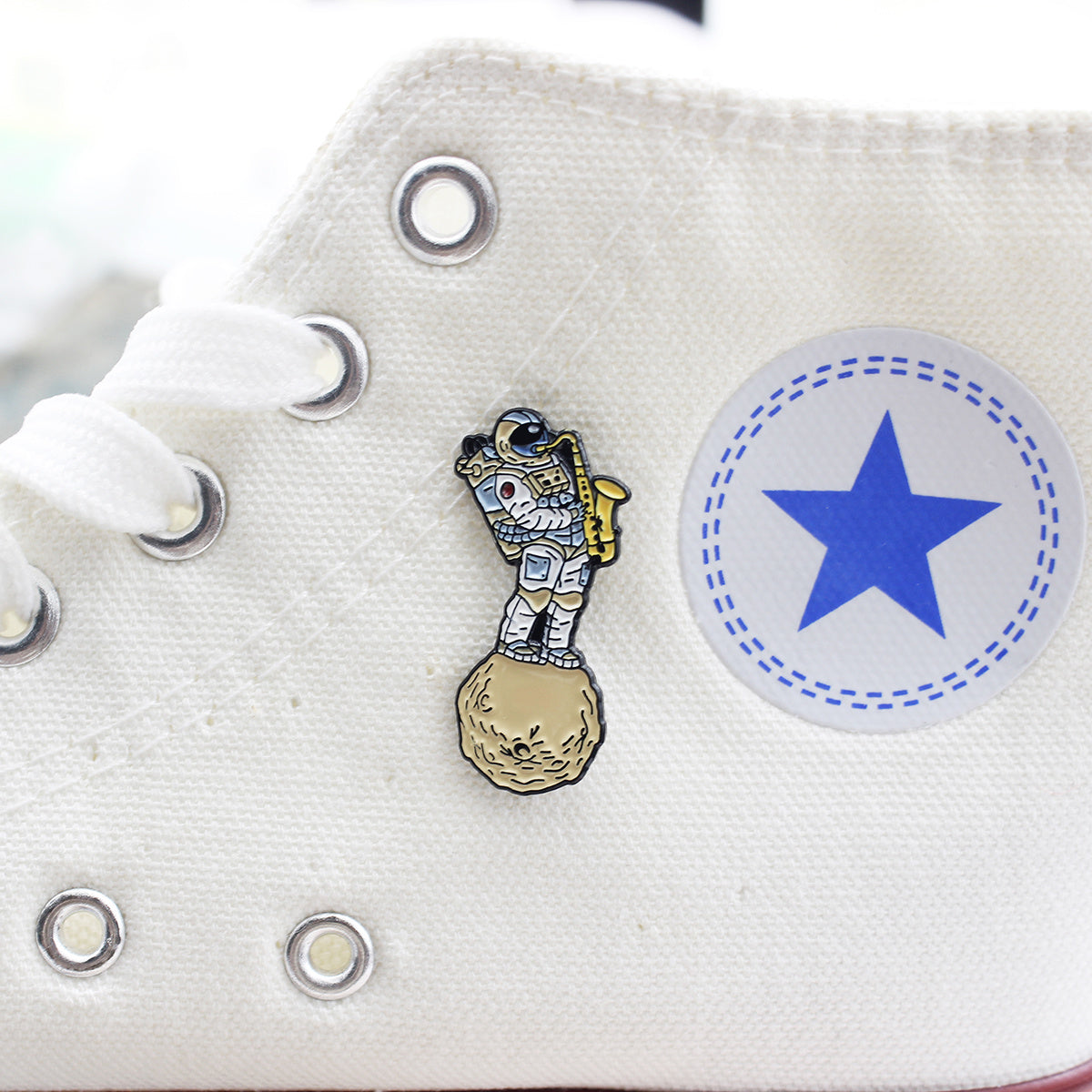 Space Saxophone Astronaut Brooch Pin