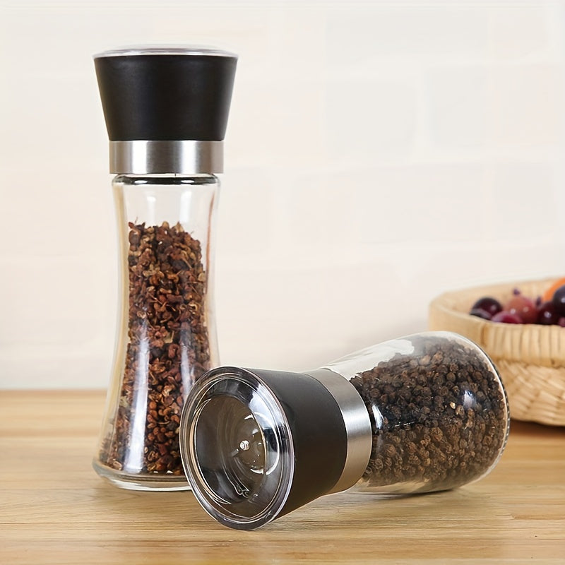 Manual Pepper Grinder Glass Spice Grinder Sea Salt Ginder