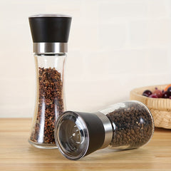 Manual Pepper Grinder Glass Spice Grinder Sea Salt Ginder