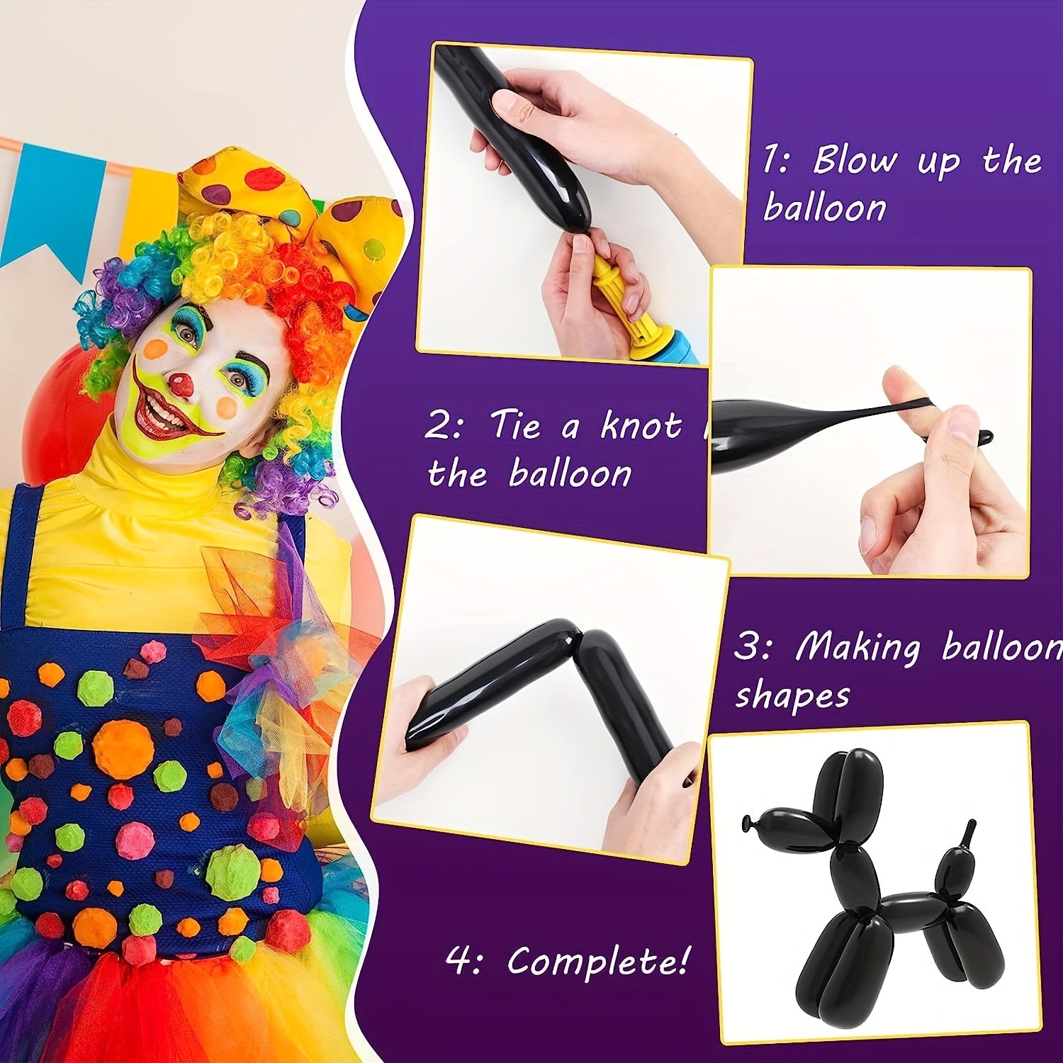 100pcs Twisting Balloons & White Magic Balloons for Party Decorations