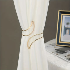 1pc Stylish Moon Tieback Metal Curtain Buckle Living Room Home Decor