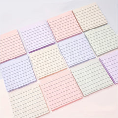 Pastel Ruled Sticky Notes, 4 Pads Memo Pads