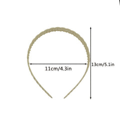 3pcs Thin Braided & Wavy Style Headbands No Slip Teeth Girls Women