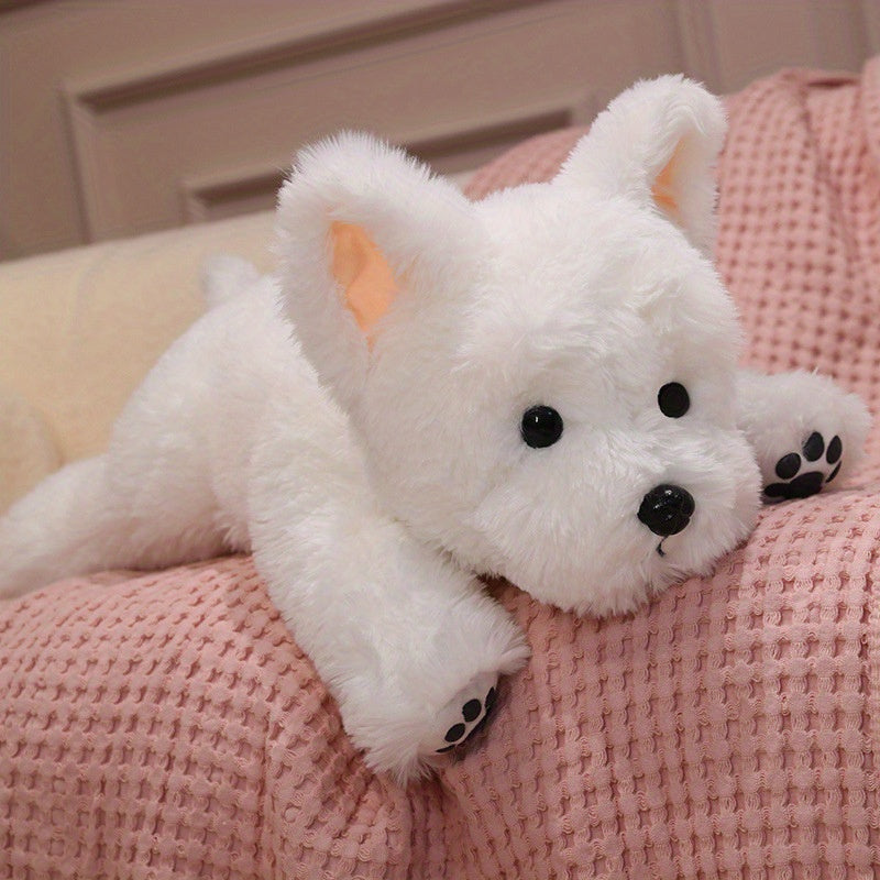 Highland Brown Panda Dog Plush Doll for Office Decoration