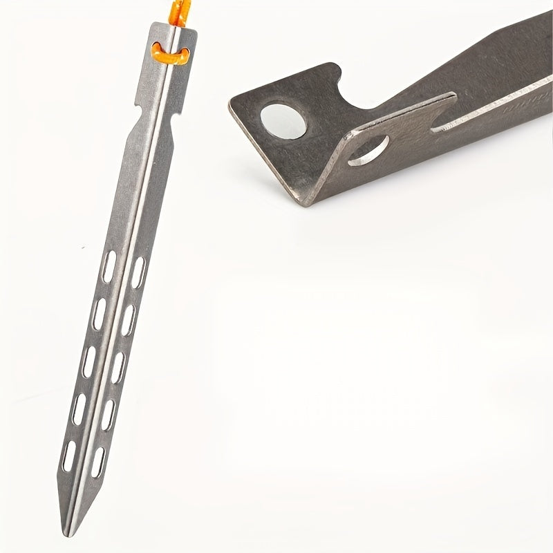 Titanium Alloy V Tent Pegs Windproof Camping Nails