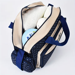 Polka Dot Large Mommy Bag 5pc Set Portable Mother Baby Diaper Bag