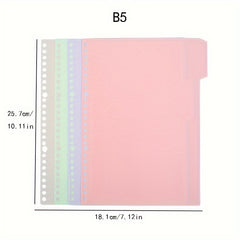 4pcs Translucent Planner Divider Line Budget Binder