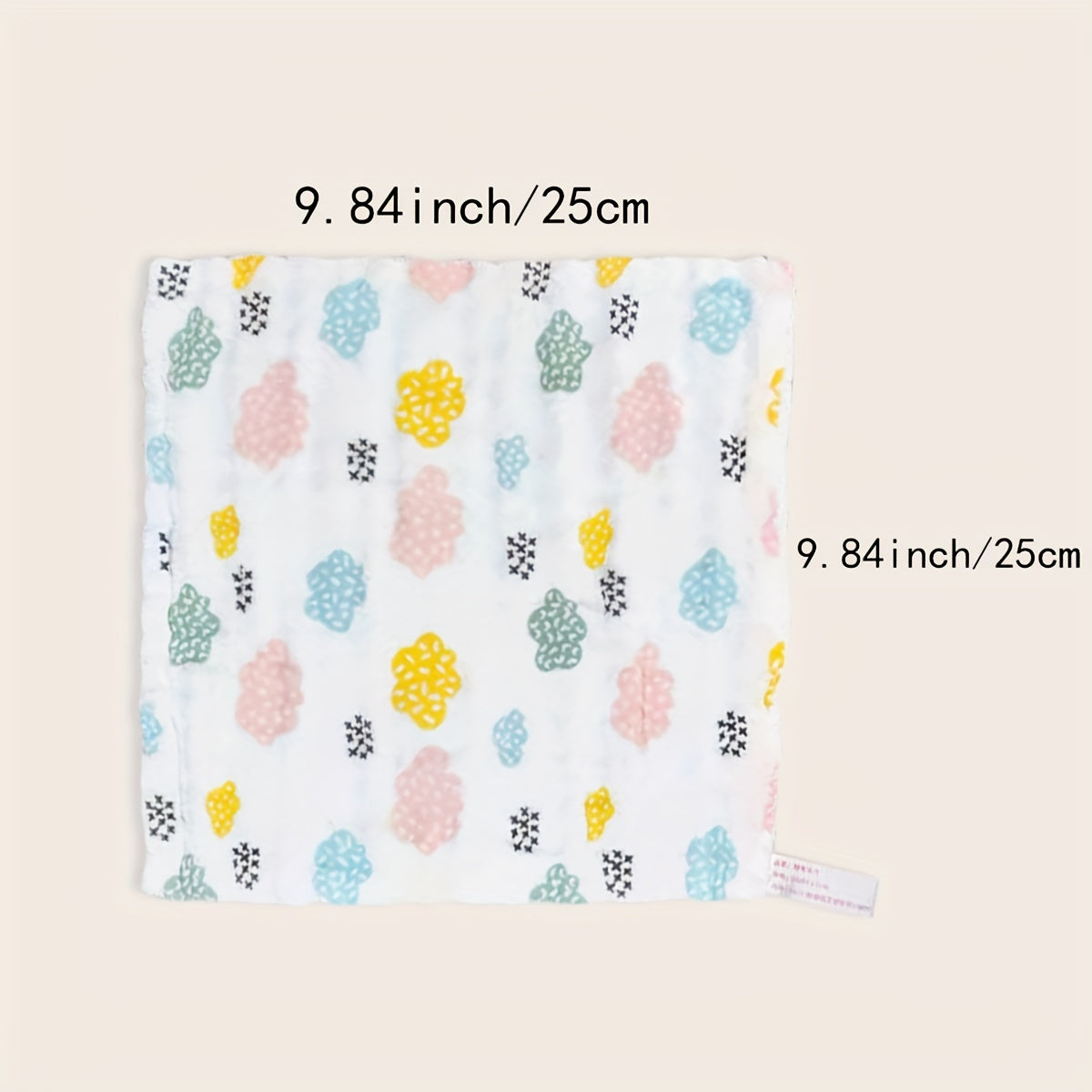 5pcs Baby Towels Cartoon Gauze Square Towels