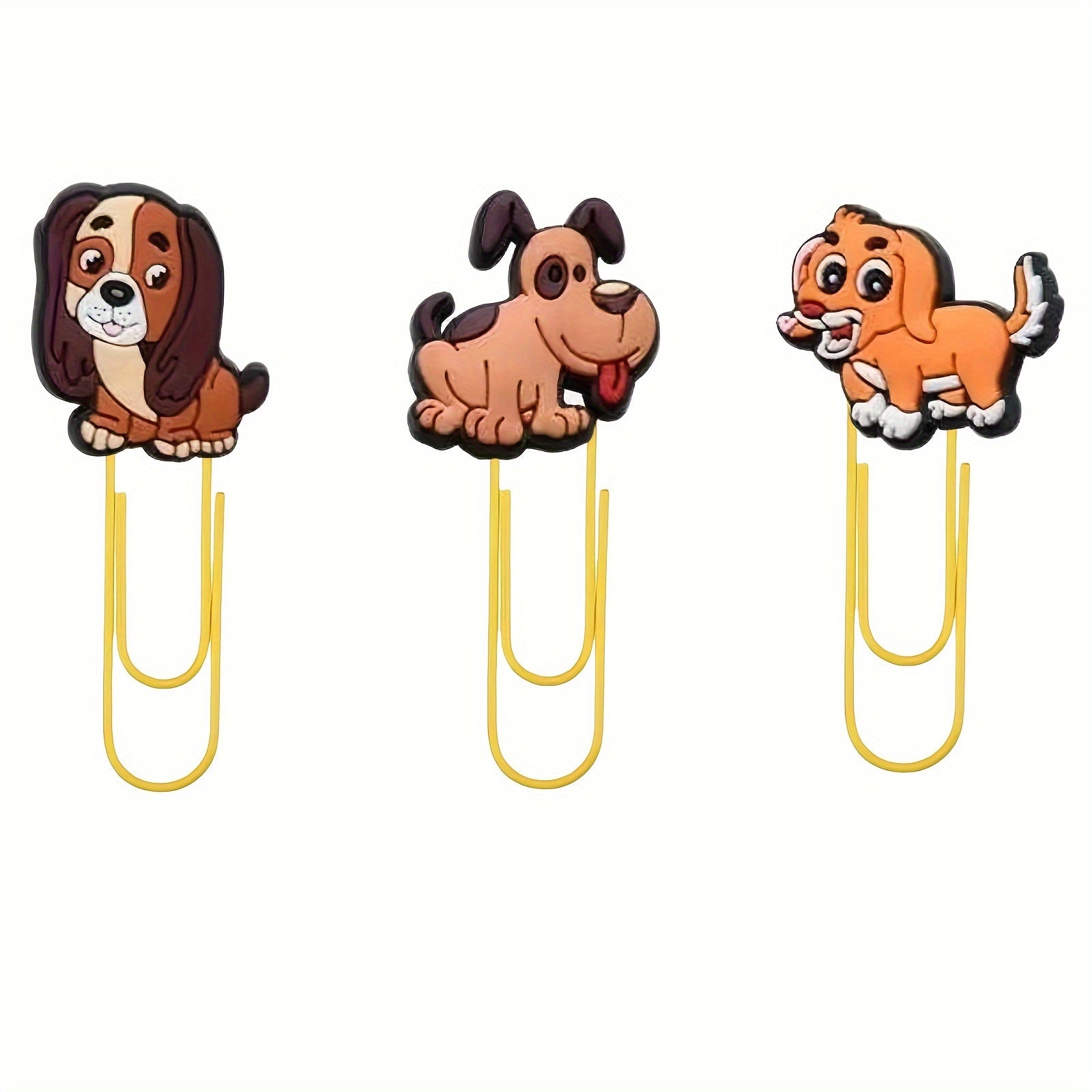 6pcs Cartoon Rubber Bookmark Clip Cute Stationery