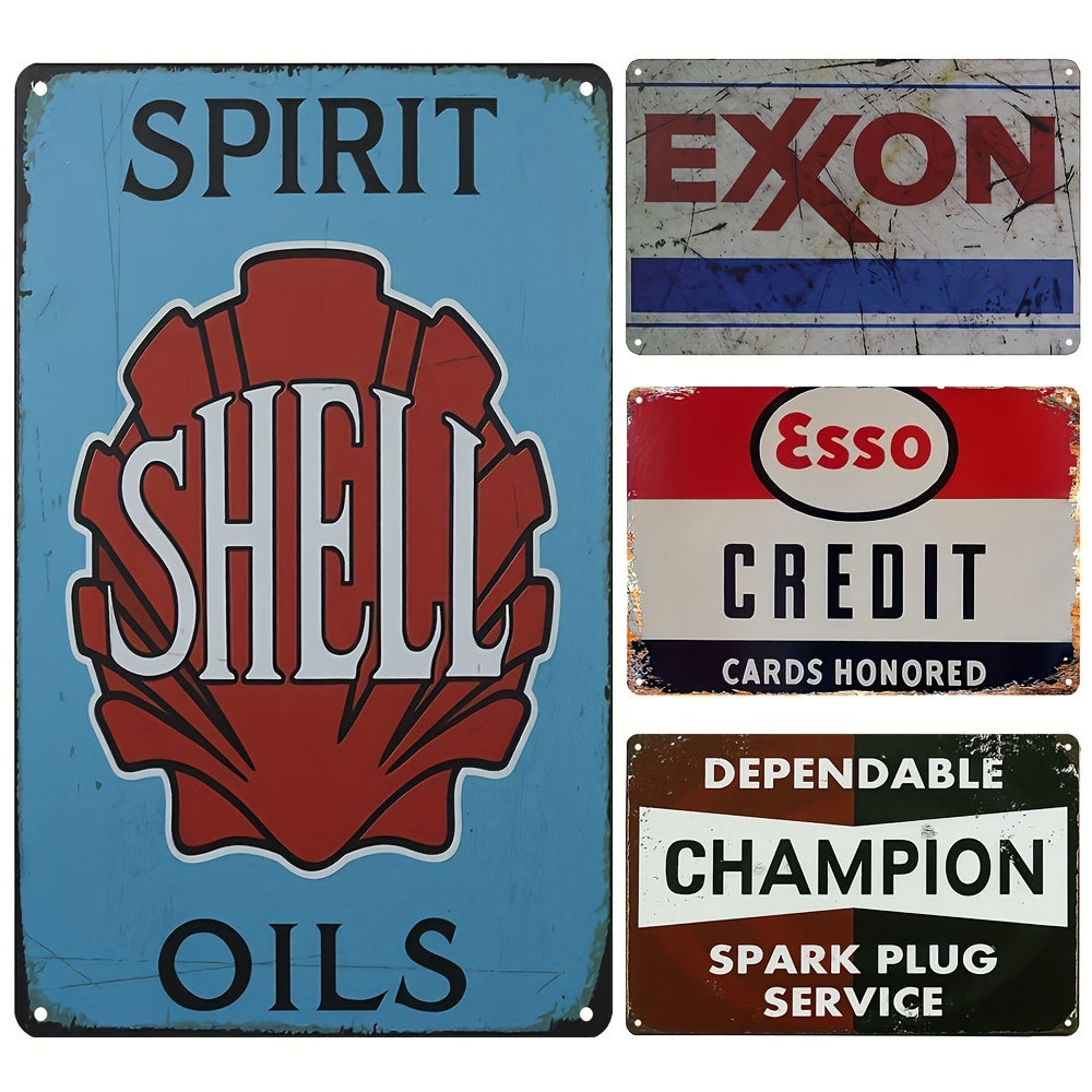 Shell Gasoline Tin Sign for Home Garage Bar Man Cave