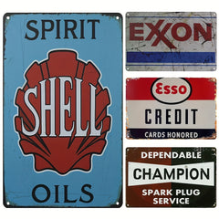 Shell Gasoline Tin Sign for Home Garage Bar Man Cave