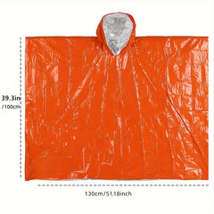 Emergency Blanket Ponchos - Stay Warm & Dry Outdoors - 2pcs
