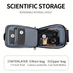 Anti-theft Chest Bag with Combination Lock, USB Fast Charging