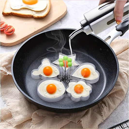 1PC Heart & Star Shaped Fried Egg Mold Stainless Steel