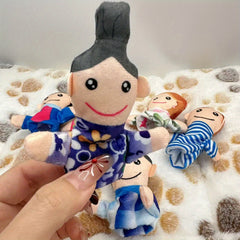 6pcs Family Theme Finger Puppets Set for Role Play