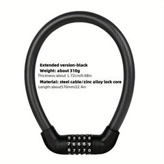 Heavy Duty 5 Digit Combination Cable Bike Lock Waterproof Motorbike Lock