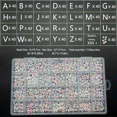 Acrylic Colorful Letter Beads Set DIY Handcraft Bracelet Jewelry