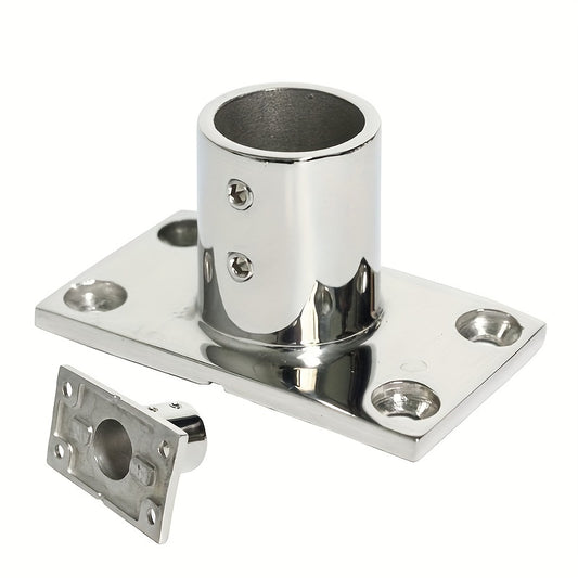 316 Stainless Steel Rail Base Fitting 2 Rectangular Base 90 Marine Hardware