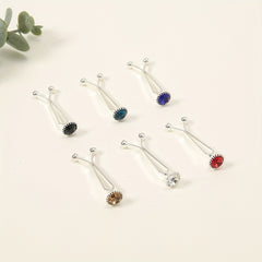 6pcs Safety Waistband Pins Pearl Rhinestone Silk Scarf Buckle