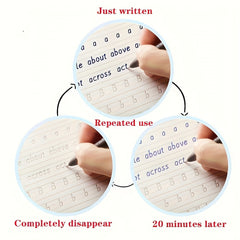 Magic Practice Workbook Set with Pen & 3D Writing Board for Kids