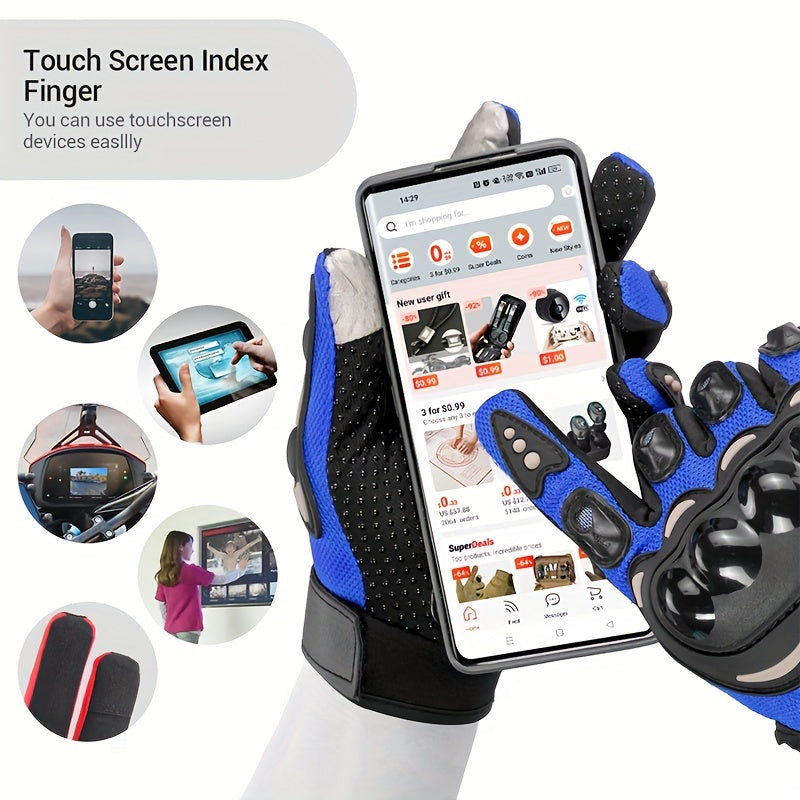 Summer Motorcycle Gloves Hard Knuckle Touchscreen