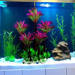 Aquarium Coconut Tree Simulation Aquatic Plants Decoration