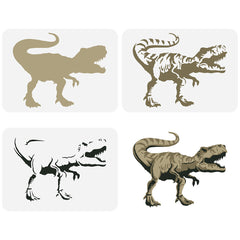 3pcs Dinosaur Stencils for Painting, Large T-Rex Template