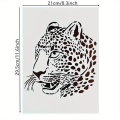 Leopard Pattern Plastic Stencil for Craft Project