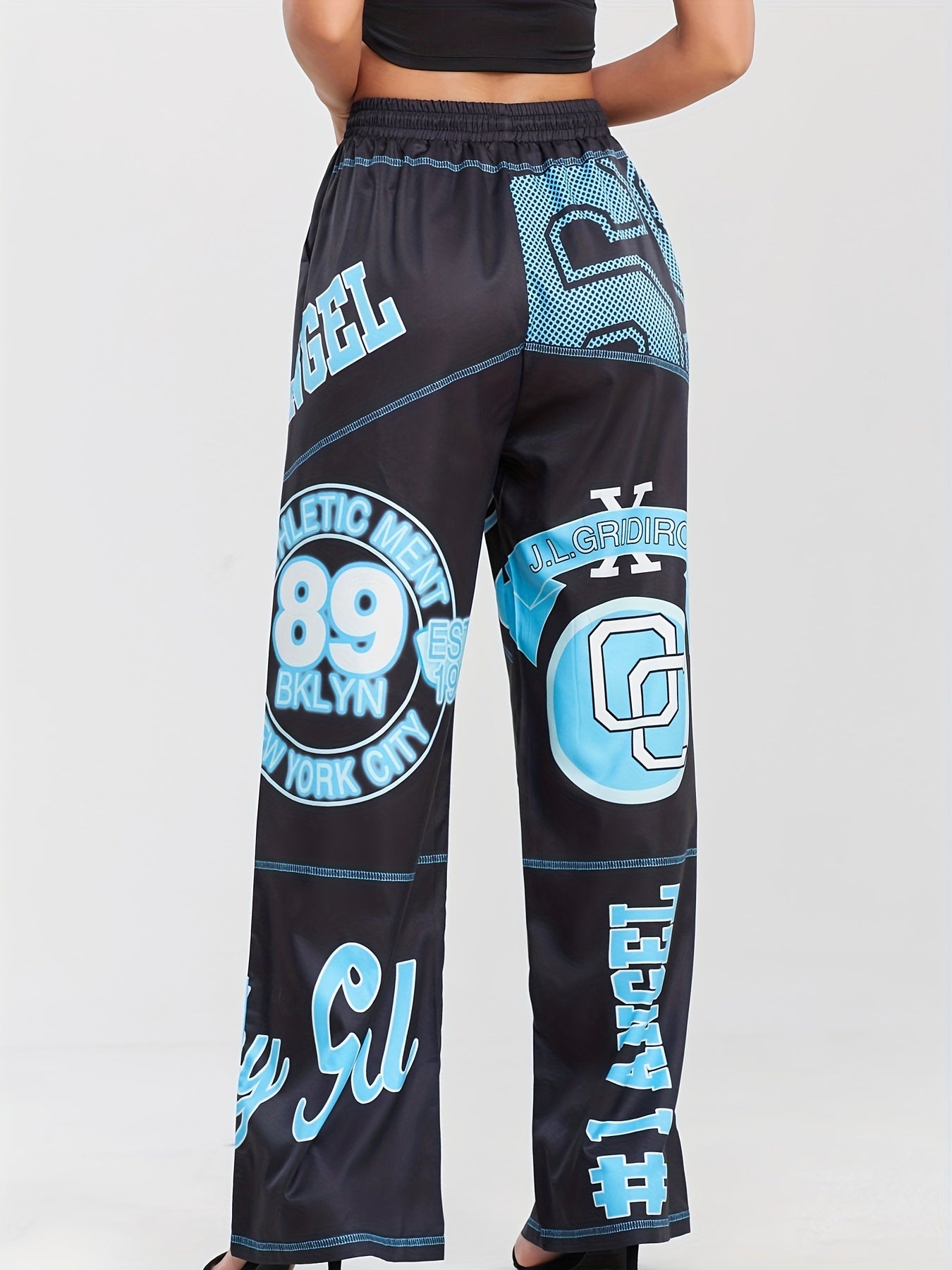  Wide Leg High Rise Pants