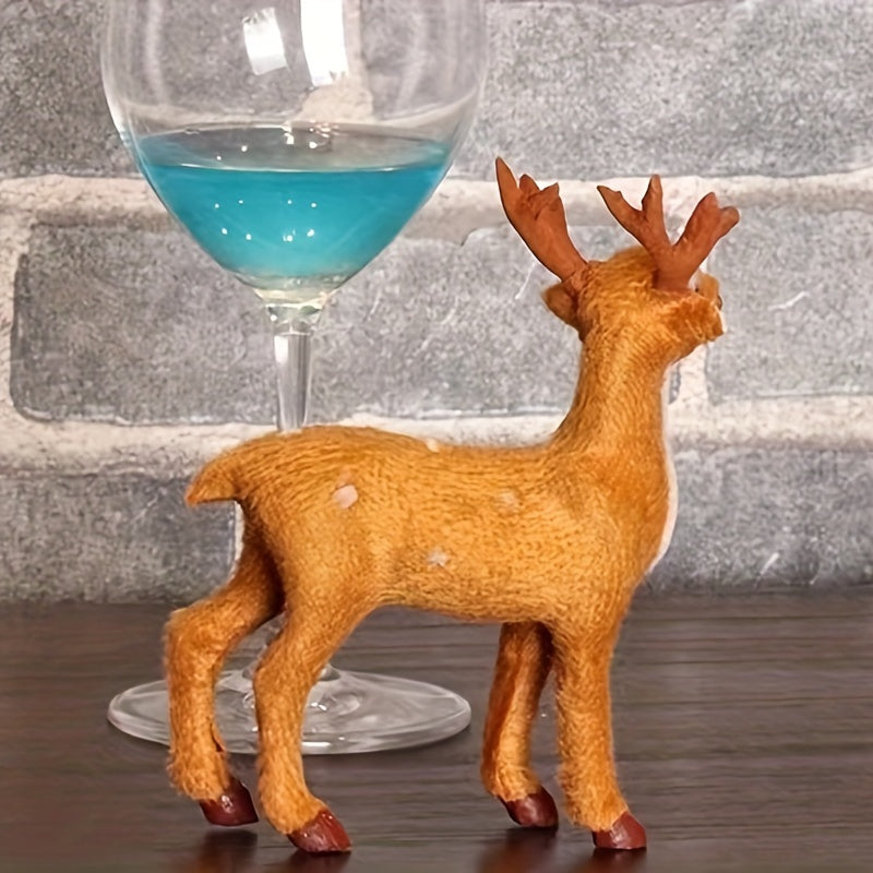Christmas Deer Window Display Props Desktop Ornaments