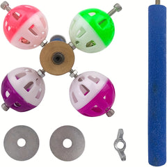 Bird Perch Toy With Rotating Balls For Birds Budgies Budgerigars