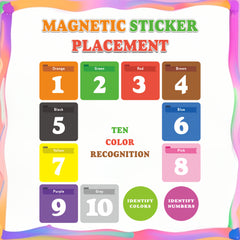 12pc Recognition Square Numbers Fridge Magnets Whiteboard Stickers English Phoni